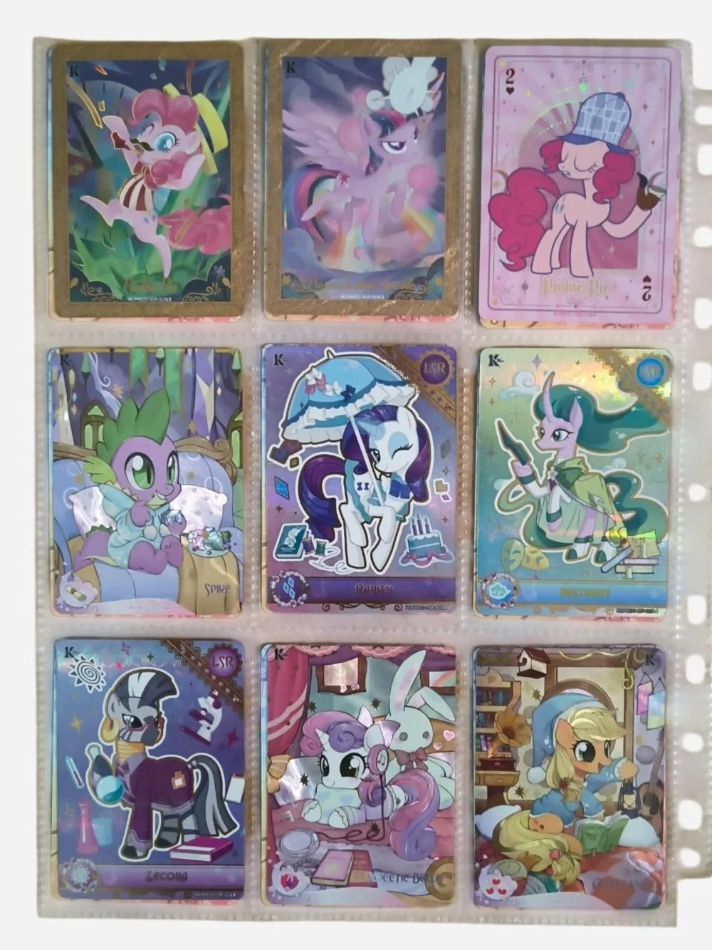 My Little Pony Collectible Trading Card Set - Pink, Yellow, Blue, Purple
